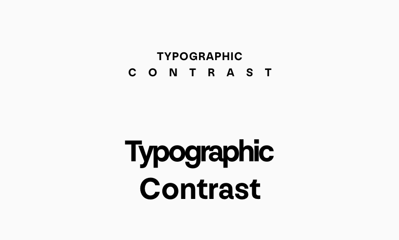 Just changing the spacing of your letterforms can create contrast