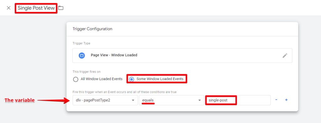 creating a wordpress blog post view trigger in google tag manager